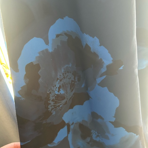 Aidan Mattox Black and Blue Floral Gown - Picture 5 of 13